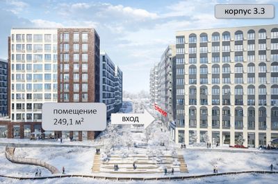 Магнит ЖК Родные кварталы ул. Горная, д. 33, к.3.3  Торговая площадь 249,1 кв м  RODKV001