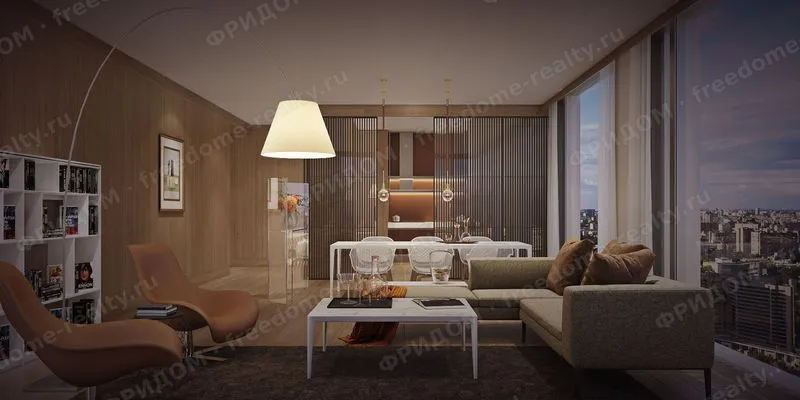 Capital Towers: гостиная в квартире, визуализация