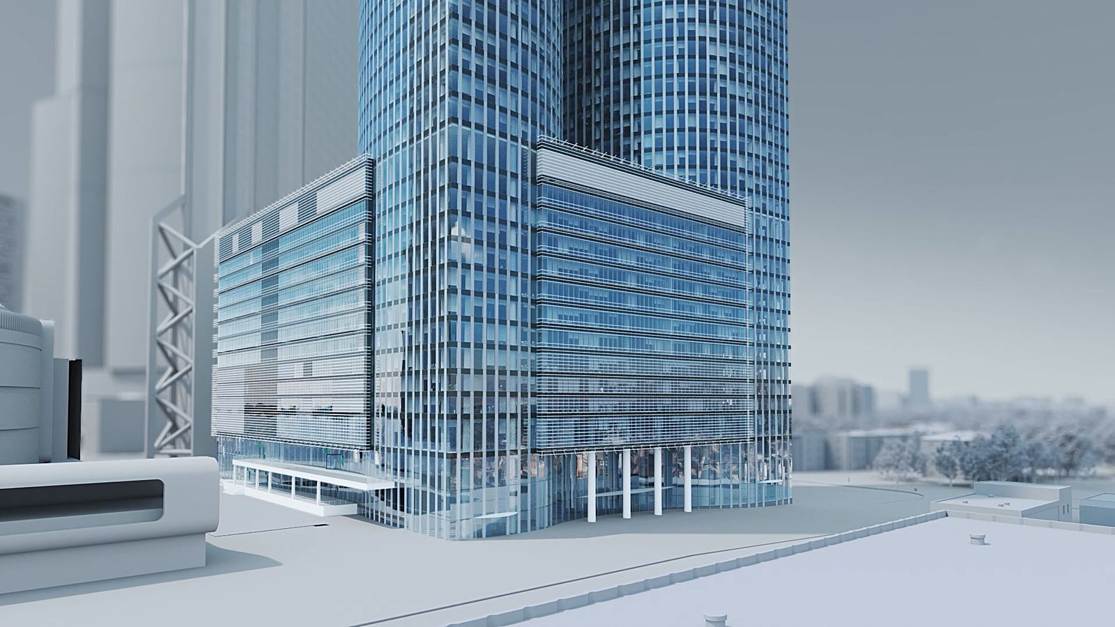 Стилобат и нижние этажи Moscow Towers, визуализация с сайта проекта