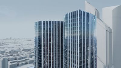 Верхние этажи двух башен Moscow Towers, визуализация с сайта проекта