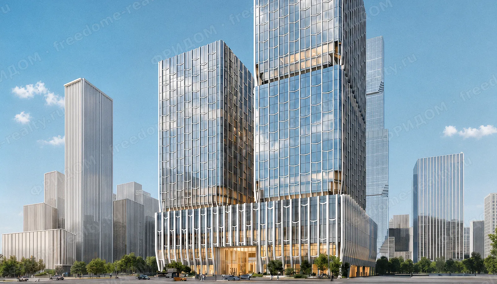 Две башни MR Office Cityzen, общий вид