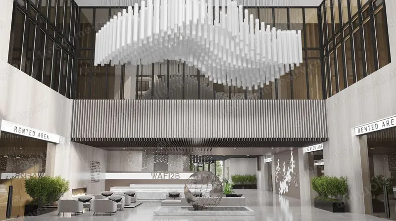 Визуализация атриума бизнес-центра AFI2B. Источник: AFI Development.
