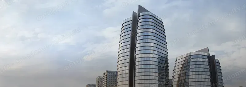 БЦ STONE Мнёвники 3: две башни на берегу Москвы-реки, визуализация с сайта девелопера