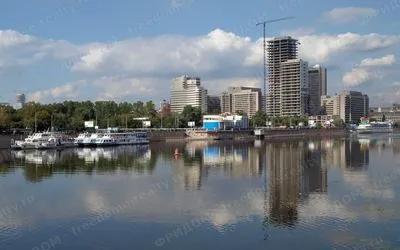 Общий вид комплекса ЦМТ, Краснопресненская набережная, 12, 2009 год. Автор: NVO. Лицензия Wikimedia Commons: CC BY-SA 3.0.