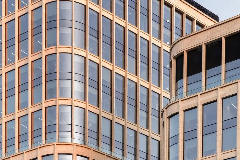 БЦ AFI Square, Грузинский Вал 11 — фасад, закат