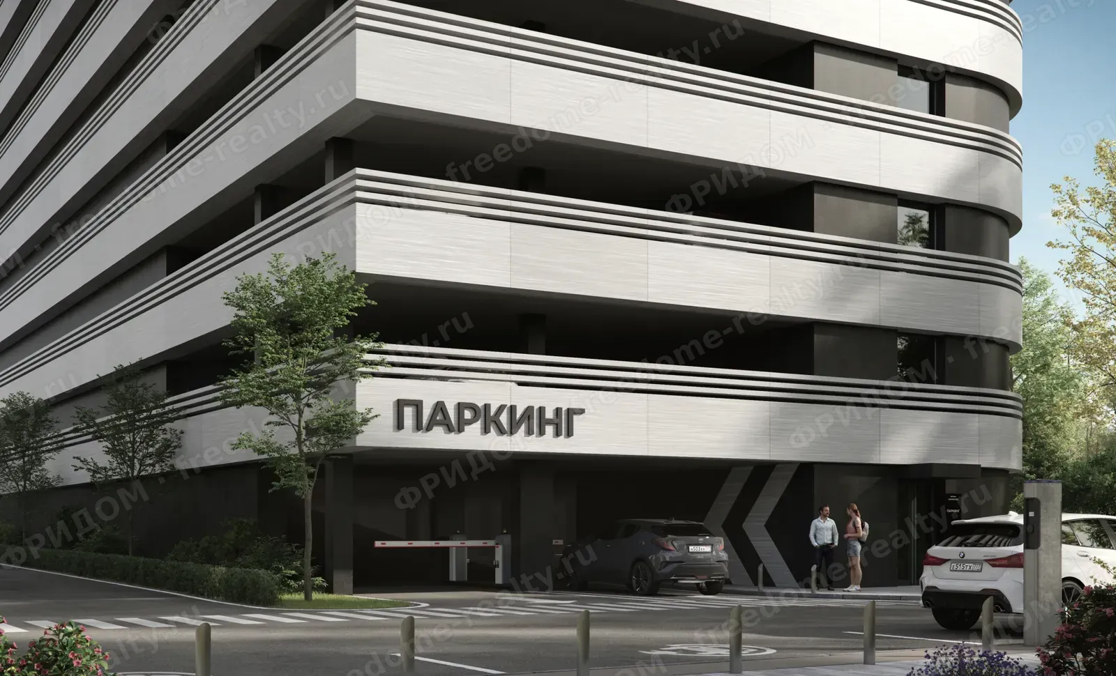 Рендер многоуровневого паркинга БЦ «Дюна Сити», официальный сайт девелопера (дюнасити.рф)