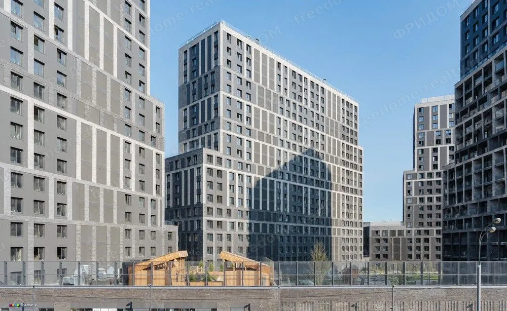 ЖК «FØRST» — корпуса комплекса и озеленённая кровля стилобата